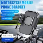 LikeStar® Universal Bike & Motorcycle Mobile Holder, 360° Rotation, One Touch Lock, Anti-Slip Grip, Shockproof & Secure Mount for Smartphones – Perfect for Cycling, Riding & Navigation - Handlebar Fit - Image 8