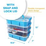 UCRAVO 4-tier Multi-Compartment Craft Storage Organizer Box with Dividers - Perfect for Art, Beads, Sewing Supplies, and Jewelry Making - Plastic Container - Ideal Hobby Organizer (MultiColor) - Image 4