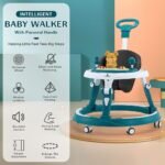 StarAndDaisy Walker for Kids for 6 to 18 Months, Intergrated RGB Lights Baby Walker Boys & Girls with 7 Level Height Adjustment, Walker Baby with Switchable Food & Musical Toy Tray (Blue) - Image 3