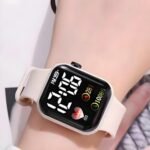 Acnos Luminous LED Display Fashionable Children's Digital Watches - Waterproof Sports Square Electronic Led Watch for Boy & Girl - Image 2