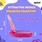 Gooyo GY-2020A Educational Learning Laptop Toy with LED Display and Musical Effects | Play & Learn with Fun | Indoor Toy for Kids | Educational Toy | Pink | 3xAA Battery (Not Included) - Image 5