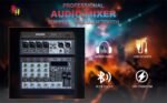 kh Audio Mixer 6 Channel for Stage Live Studio Stereo Recording DJ Stage Professional Audio Mixer Sound Board Console System Interface 6 Channel 48V Phantom Power (6 Channel DSP) - Image 4