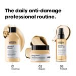 L'Oréal Professionnel Absolut Repair Mask for Dry & Damaged Hair | Reduces surface damage by 77% | 7X Shinier hair | Professional hair mask with Protein & Omega-9, For all hair types | 250 ml - Image 5