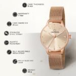 Carlington Analog Watches for Women with mesh Strap - CT 2007 - Image 4