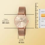 Carlington Analog Watches for Women with mesh Strap - CT 2007 - Image 5
