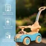 JoyRide Baby Products Ride-On Buzz Rider Plus Car for Kids with Music & Horn Steering with Back Support Handle, Seat Storage, 1 to 3 Years Upto 20 (Blue) - Image 8
