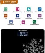 Digital Weighing Machine for Home | LCD Display | Health Scale | Electronic Weight Machine | Household Weighing Scale | Max Capacity 180 Kg - Image 2