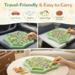 Animal Memory Flip Chess Game Montessori Matching Puzzle Board Game for Kids Educational Travel Toy for Toddlers, Preschoolers Learning Activities (Animle Stickers & 4 Stick) - Image 5