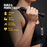 Boldfit Skipping Rope for Men and Women Jumping Rope With Adjustable Height Speed Skipping Rope for Kids, Women, Girls Jumping Men for Exercise - Black - Image 3