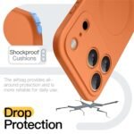 JETech Slim Magnetic Case for iPhone 17 Pro Max, Orange - Image 5