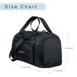 TRAVALATE 45L Ultra-Light Travel Duffle Luggage Bag Organizer - Black - Image 2