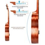 Kadence UKTWC Concert 23" Acoustic Ukulele | Sapele Wood | Comes with Bag, Strap & Learning Course | Brown - Image 7