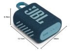JBL Go 3, Wireless Ultra Portable Bluetooth Speaker, Pro Sound, Vibrant Colors with Rugged Fabric Design, Waterproof, Type C (Without Mic, Blue) - Image 10