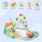 VEBETO Play Gym for Babies 0 to 12 Months (1 Year Warranty) Musical Piano Keyboard Activity Play Mat for Kids Newborn Fitness Rack Hanging Rattles Lights Tunes Music for Baby Boys Girls - Image 3