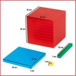 Base Ten Blocks Math Manipulative Set of 121 Pieces for Kids Learning Place Value Counting Addition Subtraction Decimal Concepts Montessori Classroom Homeschool Educational Toy - Image 2