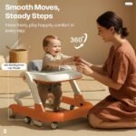 StarAndDaisy Baby Walker for 6-18 Month Baby Boy & Girl, Baby Walkers for 6-18 Month Baby Boy, Walker for Kids for 6 to 18 Months, Adjustable Height Baby Walker, 360° Wheels,Food Tray, Safety Stopper, Speed Control - Image 4