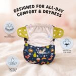 StarAndDaisy Reusable Cloth Diaper for Babies, Adjustable Washable Baby Diaper with Snap Buttons (Free Size) (Unicorn, Set of 1) - Image 6