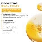 Hyphen 18% Brightening + 20% Collagen Face Serum | Double Shot Serum with 11% Mandarin 5% Niacinamide 2% PGA & Bakuchiol | Skincare | Brightening, Hydrating & Collagen Boost for Dry Skin - 50ml - Image 4