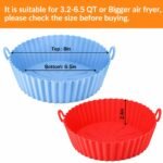 RUCON® Silicone Air Fryer Liner 8 Inch | Food Grade BPA Free Non-Stick Air Fryer Basket | Heat Resistant up to 230°C Dishwasher Safe | Air Fryer Accessories for Baking, Roasting & Cooking (Pack of 2) - Image 5