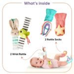 Curious Cub Rattle Set Toy for 0+ Months Babies, New Born Baby Essentials - Image 2