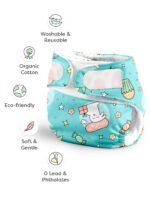 SuperBottoms Newborn UNO Premium Cloth Diaper with Insert (0 to 3m) | Washable & Reusable Diaper with Organic Cotton Pad | Superior Absorption | Waterproof | SuperDryFeel™ Layer | Super Soft & Gentle - Image 6