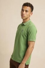 Peter England Men's Regular Fit Insignia Half Sleeve Polo T-Shirt | Cotton Rich | Premium Pique Weave - Image 4