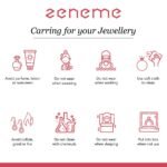 ZENEME Jewellery Set Gold Plated American Diamond Traditional Stylish Pendant Set, Ring, Bracelet with Earring Jewellery for Women & Girls - Image 7