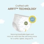 .allter Breeze Baby Diaper Pants - M Size (7-12 Kgs) | 64 Count, Pack of 2 | AirFit™ Technology for Breathable Comfort | Dermat Tested | 12-Hour Dryness, Super Soft & Absorbent with Wetness Indicator - Image 3