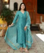 GoSriKi Viscose Printed Kurta for Women | Kurti Set Woman | Kurta with Pant & Dupatta | Straight Ethnic Suit | Indian Outfit Ladies Dress Stylish Traditional Clothing Party Office Fashion Look Style - Image 5
