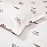 haus & kinder Double Bedsheet Queen Size Bed | 100 x 90 Inches 186 TC Pure Cotton Bedsheet for Queen Size Bed with 2 Pillow Covers - Garden of Joy - Image 3