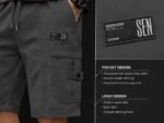 Lymio Men Shorts | Men's Cargo Shorts | Regular Fit Casual Wear Short Pant for Men | Multi-Pocket Lightweight Cotton | Summer & Adventure Ready (New-Short-09-12) - Image 4