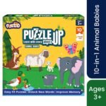 PuzzleUp Learn Animal Babies | 10-in-1 Entry Level Puzzle | 45 Big Size Jigsaw Pieces | Montessori Educational Toy to Improve Memory & Unlock New Words |Gift for Boys & Girls Age 3, 4 & 5 yrs - Image 2