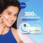 NIVEA Soft Moisturizing Cream, Lightweight Non-Sticky Daily Moisturizer with 72Hr Hydration, Vitamin E & Jojoba Oil | Hydrating Face, Body & Hand Cream for Dry to Normal Skin | Soft Glowing Skin - 300ml - Image 3