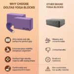DOLTAS High Density Foam Yoga Block Set of 2 with Yoga Strap – Non-Slip Lightweight Bricks for Improved Balance, Flexibility, Strength & Stability – Support for Pilates, Stretching & Meditation - Image 7