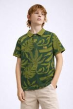 Alan Jones Clothing Boys Regular Fit All Over Printed Polo T-Shirt | Cotton Blend | Ribbed Hems | Ages 6-16 Years - Image 4