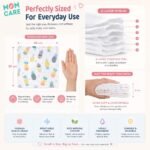 MOM CARE Muslin Cloth for New Born Baby, 6 Layer Reusable Cotton Washcloth Napkins, Face Towels, Absorbent Feeding Wipes and Burp Cloths for Baby, 30 x 30 cm, Pack of 5 - Image 7