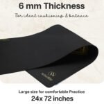 WiseLife Printed Yoga Mat (India's no 1 Yoga Brand) Yoga Strap For Men, Women, Kids | Anti-Slip Extra thick, long & Wide Exercise Sports Mat for Workout, Fitness, Gym, Home & Pilates 6MM (Black Mandala) - Image 7