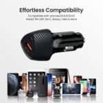 Portronics 51W Car Power 16 Fast Car Charger with Dual Output, 51 Watts Total (18W USB + 33W Type C PD), Fast Charging, Adapter for iPhone & Android Smartphones and Tablets (Black) - Image 4