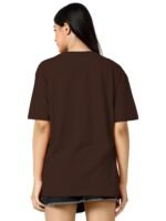 TQH Oversized T Shirt for Women | Tshirt for Women | Women's Top Printed Tee for Woman | Cotton Blend Loose Fit Drop Shoulder Round Neck Casual Top for Summer College Travel Lounge Wear - Image 3