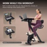 Cult X-Bike with Table | Sturdy & Stable Design | Foldable Exercise Bike for Home | 8-Level Magnetic Resistance | Adjustable Seat & Handle | LCD Display | Laptop & Tablet Desk | 120 kg Capacity - Image 2