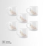 Treo By Milton Opalware Amara 10 Silvia Cup Set | Microwave & Dishwasher Safe | Bone-Ash Free | Tempered Toughness | Set of 6, 100 ml Each | White | Mug Set for Tea, Coffee, Daily Use & Gifting - Image 8