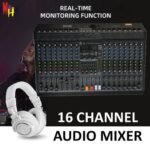 kh Professional 16-Channel Audio Mixer, 7-Band EQ Mixing Console with Bluetooth, USB MP3 Playback, 99-Bit / 256 DSP Effects, 48V Phantom Power for DJ, Studio Recording, Live Streaming, Stage & Karaoke - Image 6