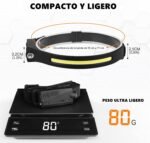LED Headlamp, Head Lamp with 230° Wide Angle Lighting, 5 Light Modes with Motion Sensor, Pocket Size Waterproof and Lightweight for Camping, Running, Hiking, Work (1 Headlight) - Image 7
