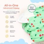 Happy Baby Company Advanced Nappy Pack of 2, Reusable Baby Nappy with Leak-Lock Protection, 3-Layer Absorbent Padding, Waterproof Outer, Stay-Dry Inner, Velcro Closure, Washable for Babies - Image 2