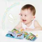 SNOWIE Soft 6Pcs Cloth Books for Babies 0 to 3 Years, Sensory Crinkle Sound - Image 7