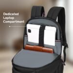 Tommy Hilfiger Joshua Polyester Unisex 15 Inch Laptop Backpack - Black | 21 Ltr Capacity| Padded & Adjustable Strap | Water Resistant | 3 Compartment | Water Bottle Holder | USB Cable holder Pocket - Image 4
