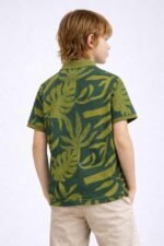 Alan Jones Clothing Boys Regular Fit All Over Printed Polo T-Shirt | Cotton Blend | Ribbed Hems | Ages 6-16 Years - Image 5
