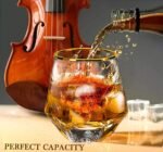 VILON Italian Premium Whiskey Glasses Set of 6 | 300ML Old Fashioned Scotch Glass | Imported Tumblers for Bourbon Wine Cognac Cocktail | Best Gift for Whisky Lovers (Hexa GR 310ML) - Image 3