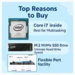 Desktop PC,Core i7-GEN4 Turbo | 16GB RAM | 512GB M.2 NVMe SSD | HDMI, VGA,LAN,USB 3.0,Clocite Copper CPU Fan,HD Graphics (Windows 11 Pro License & MS Office/i7,16GB,512GB,Cosmic) - Image 8