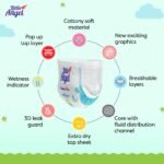 Little Angel Premier Pants Baby Diaper, New Born (NB/XS) Size, 56 Count, Cottony Soft Material, Wetness Indicator, Breathable Layer, Stretchable Sides, up to 5 kgs (28 count/pack, Pack of 2) - Image 6